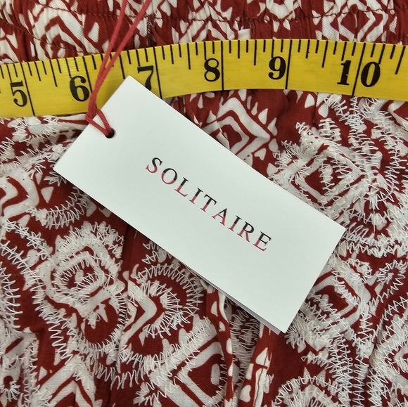Solitaire Crochet Red and Cream Pull On Shorts Women's size Small NWOT - Picture 5 of 12